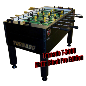 Tornado T3000 Matte Black Foosball - Click Image to Close